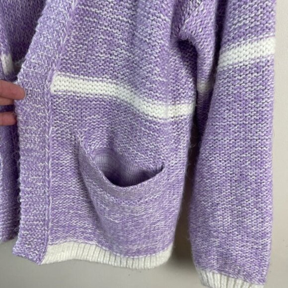 Abercrombie & Fitch women’s XS lilac open front slouchy soft oversized cardigan - Picture 4 of 9